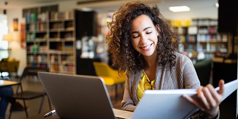 girl studying